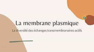 Les transports actifs à travers la membrane plasmique [upl. by Pathe]