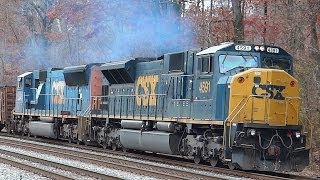 A Rare Event  CSX EMD SD80MAC Racing SD70ACe [upl. by Ramled]