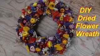 How to Make a Dried Flower Wreath [upl. by Salahi290]