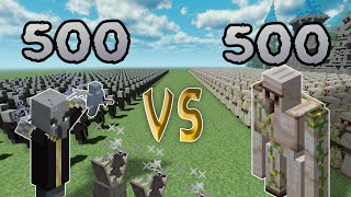 500 Evokers Vs 500 Iron Golems  Minecraft [upl. by Adyela258]