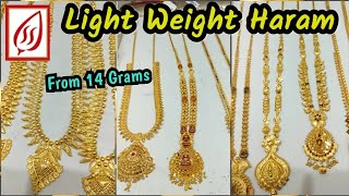 Light Weight Haram from 13 Grams  Saravana Elite Gold Haram Designs [upl. by Maritsa]