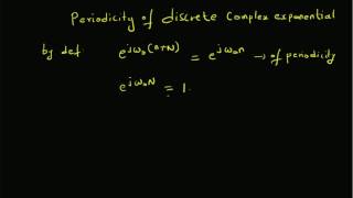 periodic discrete complex exponential [upl. by Alpers]