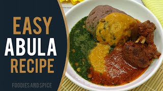 EASY ABULA RECIPE featuring Gbegiri Ewedu Stew and Amala [upl. by Sidwell175]