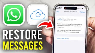 How To Restore Messages In WhatsApp On iPhone  Full Guide [upl. by Enimzzaj]