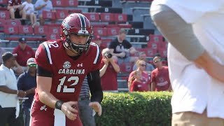 Gamecocks quarterback Michael Scarnecchia warms up ahead of Missouri game [upl. by Doble719]