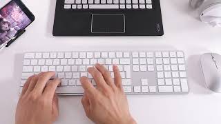 Discover the Applestyle wireless keyboard and mouse combomeetion keyboard mouse office combo [upl. by Idona]