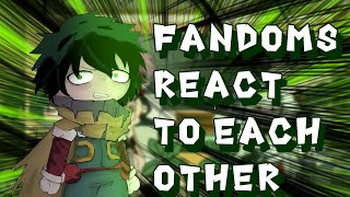 Fandoms react to each other Izuku Midoriya  Deku  Gacha React  MANGA SPOILERS [upl. by Apgar106]