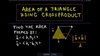 ❖ Area of Triangle Formed by Two Vectors using Cross Product ❖ [upl. by Mansoor824]