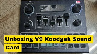 Unboxing V9 Koodgeek Sound Card [upl. by Kirre]