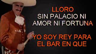 REY SIN PALACIO VICENTE FERNANDEZ KARAOKE [upl. by Asiram]