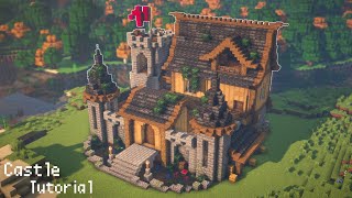 Minecraft How To Build A Large Survival Castle  Tutorial [upl. by Gill]