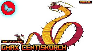 How To Draw Pokemon  Gigantamax Centiskorch [upl. by Cohbath]