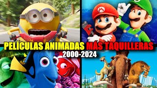 LA PELÍCULA ANIMADA MÁS TAQUILLERA de CADA AÑO 2000  2024 [upl. by Icrad]