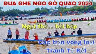 Đua ghe ngo 2024 tại Gò Quao từng đợt đua để vào tranh trận tứ kết  Sôi nổi đến ngạt thở trên sông [upl. by Adnaluoy]