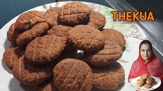 छठ स्पेशल प्रसाद ठेकुआ खस्ता कैसे बनते है।Bihari style।thekua recipe।। [upl. by Panaggio]