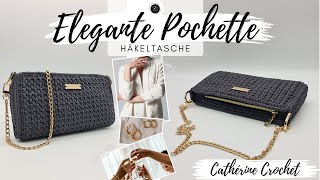 Wie man eine elegante Pochette häkelt  Häkeltasche  Abendtasche [upl. by Elocan]