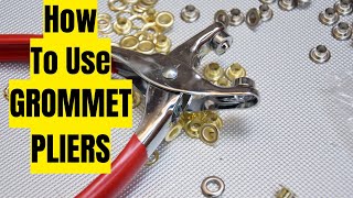 How To Use Grommet Pliers Paxcoo Grommet Pliers Kit Review [upl. by Haran264]