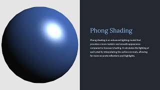 Gouraud and Phong shading  Computer Graphics Animation [upl. by Grae44]