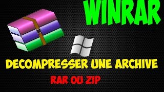 TUTO Comment décompresser une archive RAR ou ZIP sur Windows 10 XP 7 et 8 [upl. by Anibla]