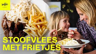 Mijn favoriet stoofvlees recept met frietjes en witloofsalade 🇧🇪  Sofie Dumont [upl. by Aleka912]