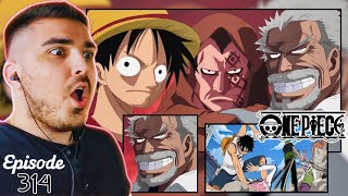 LUFFYS FATHER ISINSANE FAMILY UNIT GARP LUFFY amp  ONE PIECE EPISODE 314 REACTION [upl. by Haidabo]