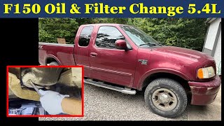 Ford F150 Oil amp Filter Change 54L V8 1997  2004 Easy DIY Job [upl. by Nilesoy]