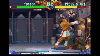 Street Fighter Alpha 2 Sega Saturn Sagat Arcade Gameplay HD [upl. by Erminna490]