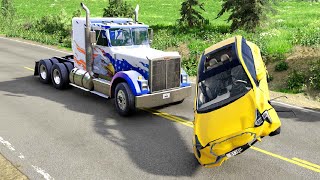 BeamNG Drive Cars Vs Semi Trucks Road Rage Crashes on Highways21 [upl. by Yleik537]