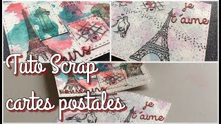 Tuto réalisation de 2 cartes postales personnalisés [upl. by Brenza522]