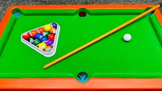 Satisfying With Unboxing Mini Pool Set Billiards Game Table  ASMR Review Toys [upl. by Immaj]