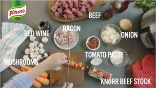 Easy Slow Cooker Beef Bourguignon  Knorr® What’s for Dinner [upl. by Thayne]