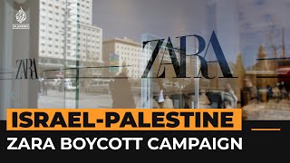 Calls to boycott Zara over farright Israeli links  Al Jazeera Newsfeed [upl. by Dnomsad991]