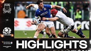 HIGHLIGHTS  🇮🇹 ITALY V SCOTLAND 🏴󠁧󠁢󠁳󠁣󠁴󠁿  2024 GUINNESS MENS SIX NATIONS RUGBY [upl. by Eseerehs]