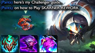 Challenger Guide on How to Play Skarner Jungle Rework in Season 14  Runes  Build Explained [upl. by Noscire]