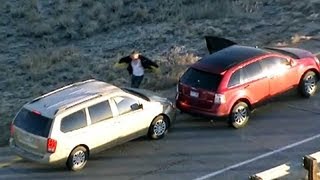 Watch Dramatic highspeed chase in Denver [upl. by Atnuahs]