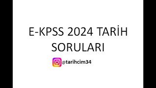 EKPSS 2024 TARİH SORULARI ekpss2024 kpsstarih [upl. by Arbmik]