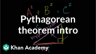 The Pythagorean theorem intro  Right triangles and trigonometry  Geometry  Khan Academy [upl. by Dej]