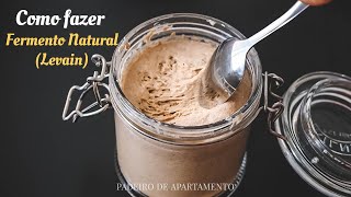 Como fazer fermento natural ou levain sourdough starter  Padeiro de Apartamento [upl. by Suoiradal]