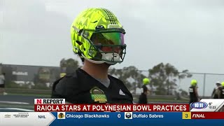 Dylan Raiola Stars at Polynesian Bowl Practices [upl. by Barby]