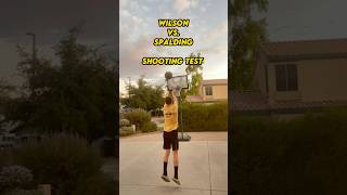 Wilson Vs Spalding which basketball is better 🔥 shorts shortsfeed [upl. by Enalda]