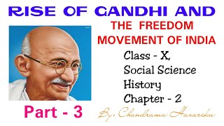 ClassX Social Science History Chapter2 Rise Of Gandhi And The Freedom Movement Of India Part3 [upl. by Wanyen]