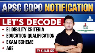 APSC New Notification 2023  APSC CDPO Eligibility Exam Pattern Syllabus Complete Details [upl. by Sapphire]