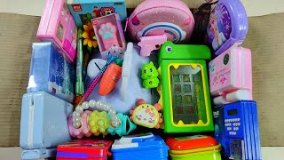 fancy stationery collection box full of stationery items pencil case eraser sharpener colour [upl. by Bryna]