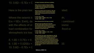 Basic Combinations with Seismic Load Effects [upl. by Allemap408]