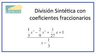 Division sintetica con coeficientes fraccionarios [upl. by Akeirahs]