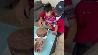 How To Frost A Cake Like A Pro ft Chocolate cute dessertblogger [upl. by Eicul935]