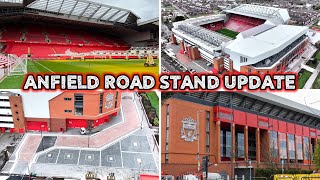 ALMOST READY SEE YOU SOON Anfield Road Stand Update New Walkway Corner Stand Roof Seat [upl. by Ethel]