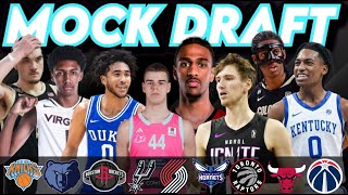 2024 NBA Mock Draft FULL FIRST ROUND MOCK DRAFT I End of Season NBA Mock Draft Utility Sports [upl. by Ilenna]