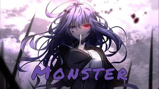 Nightcore Monster Lyrics 🎧🎶 [upl. by Kolb]