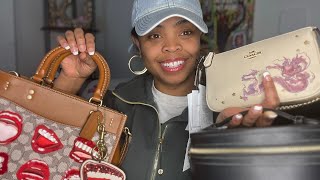 What fits in the coach essential vanity case  coach outlet lunar year collection haul [upl. by Santos]